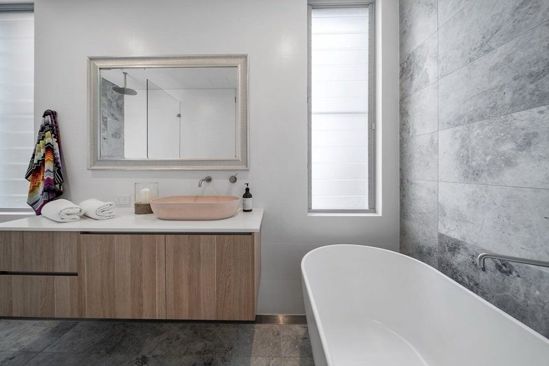 The main bathroom with a focus on ease and luxury