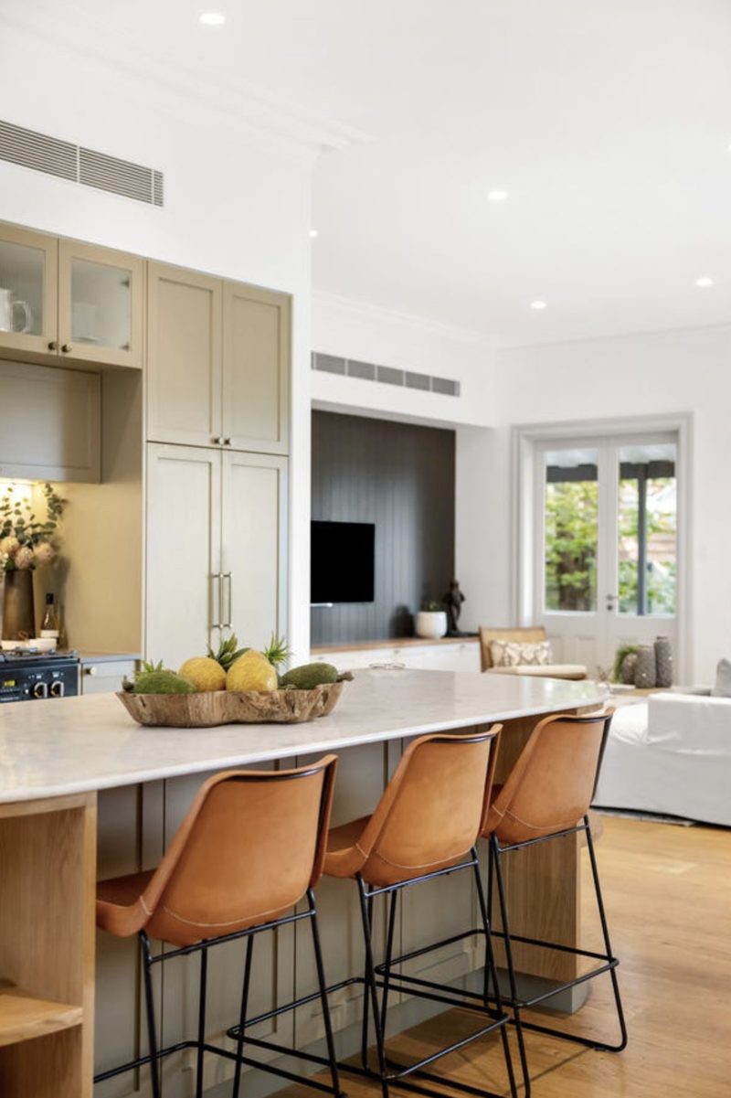 The kitchen now connects to the family room and garden, opening up the view and access and giving that feel of 'bringing the outside in' that all our clients dream of