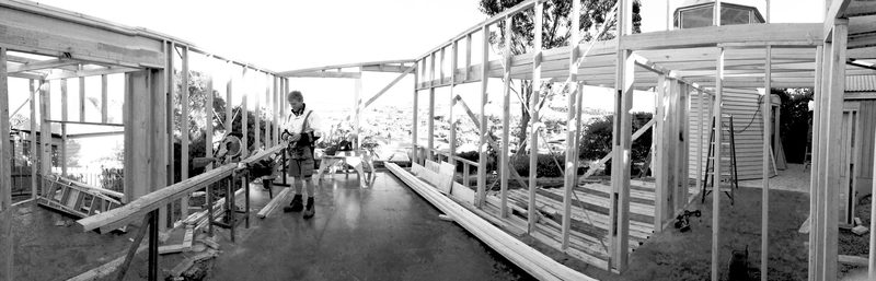 Midway through framing